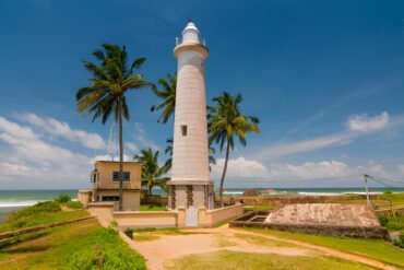 Galle Fort lighthouse beside the coast