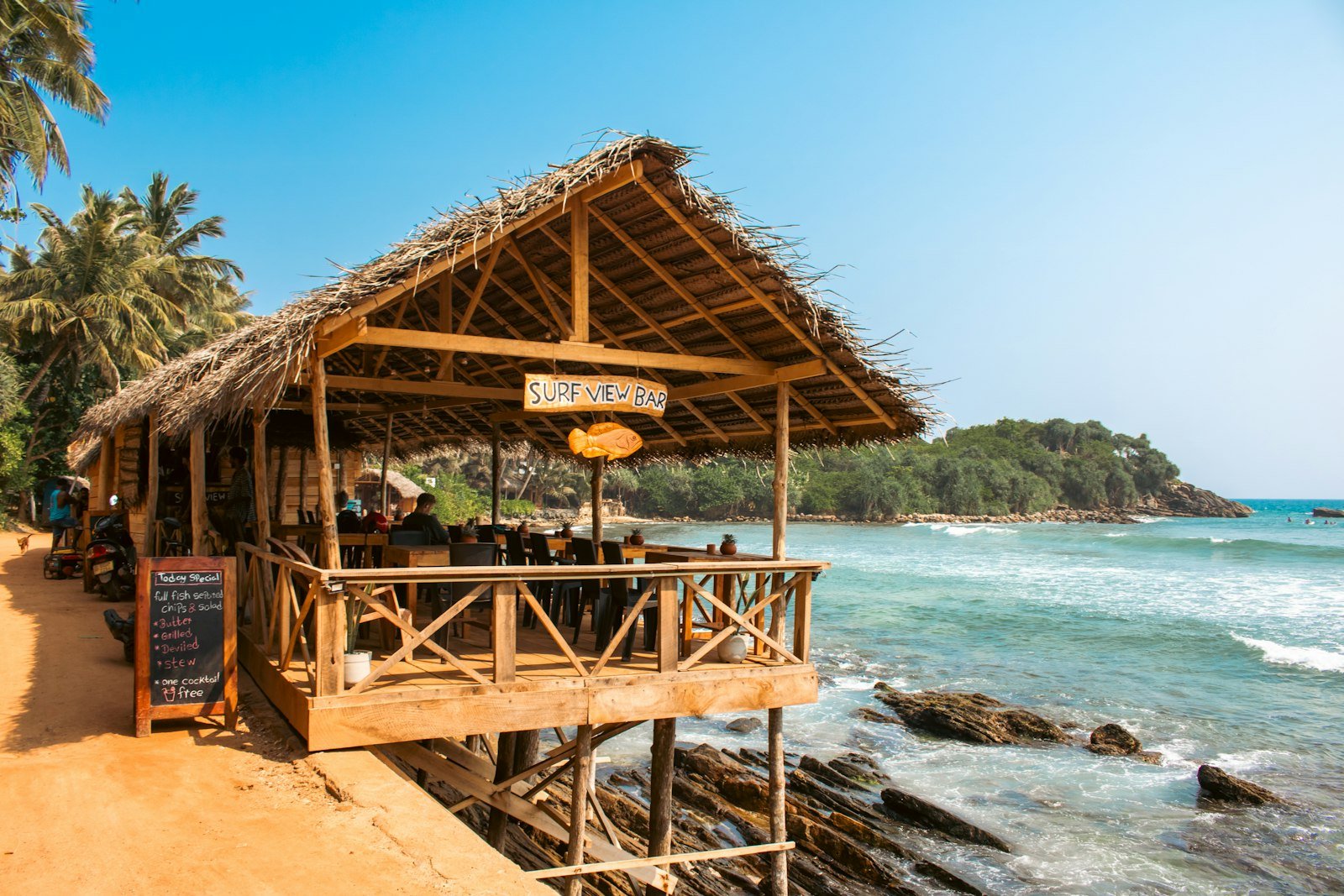 Beach bar at Hiriketiya