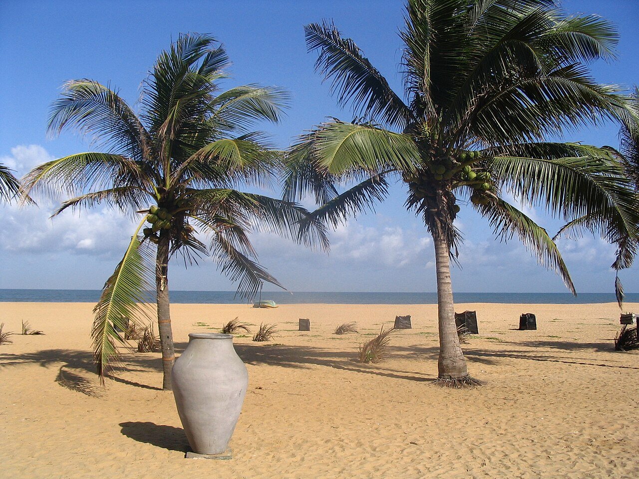 Negombo beach near the airport