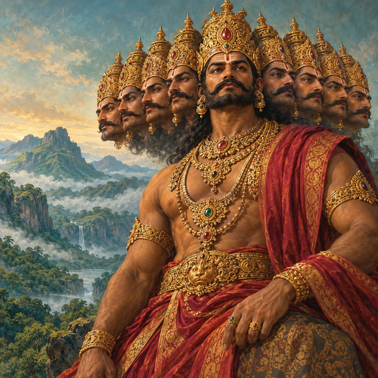 Artistic interpretation of Ravana from Ramayana tradition