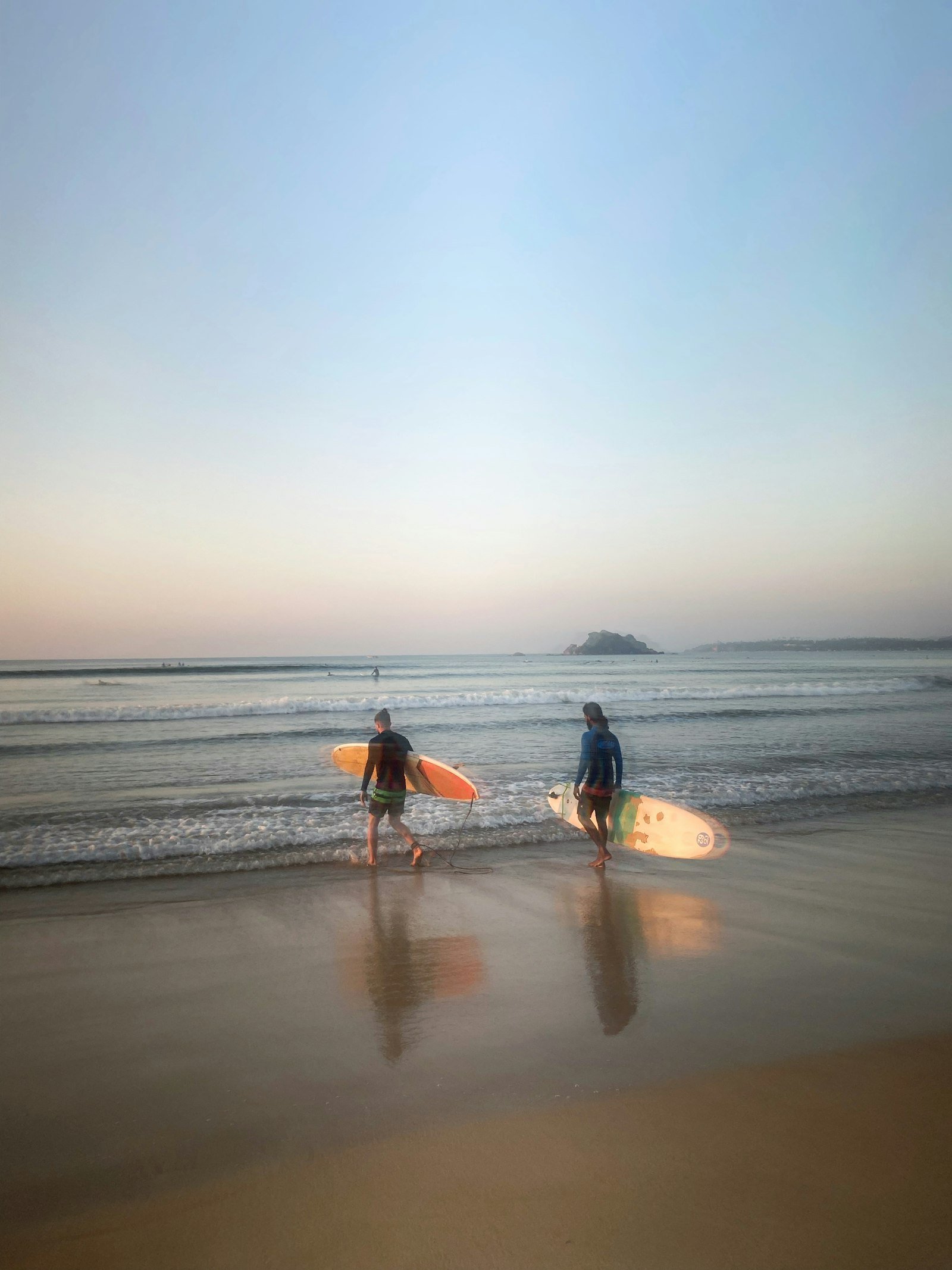 Surfers at Weligama
